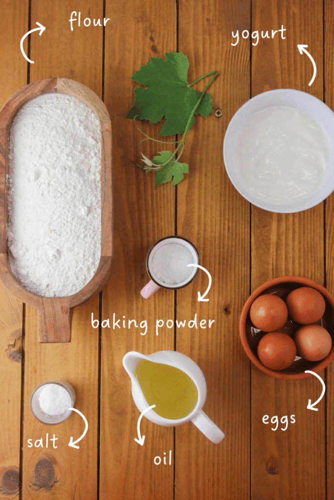 ingredients needed to make ustipci (fried dough balls)