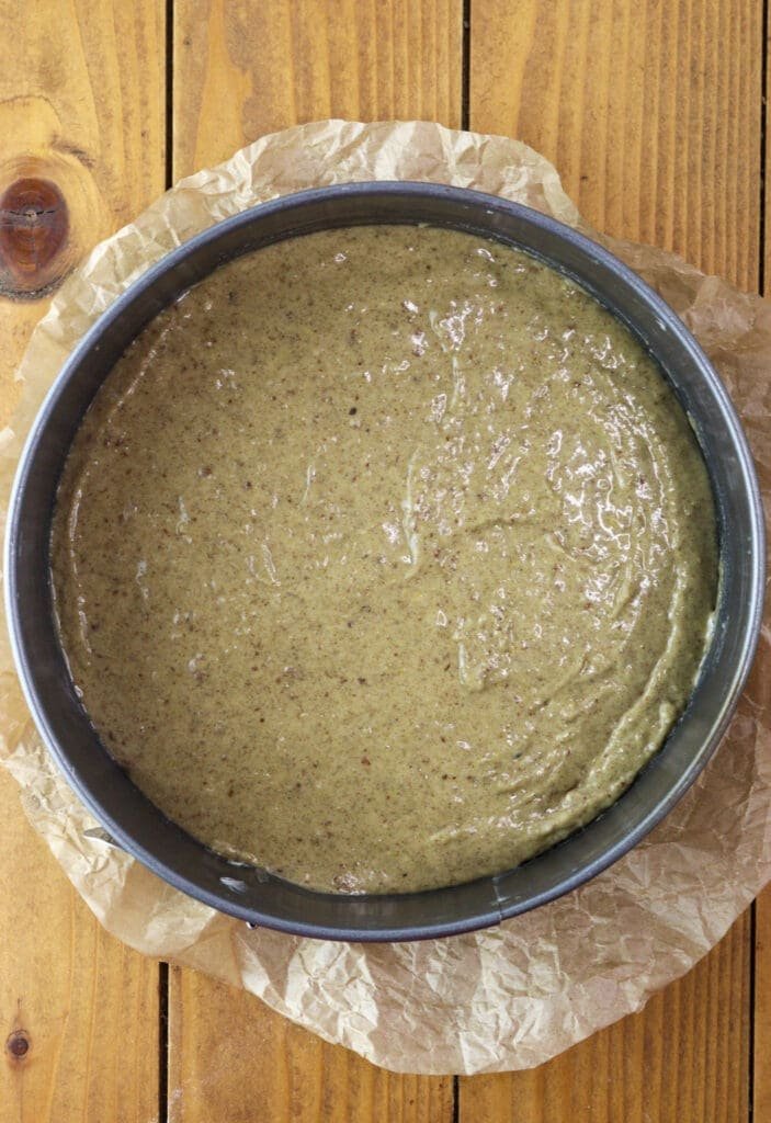 How to reload the batter into a baking pan. 