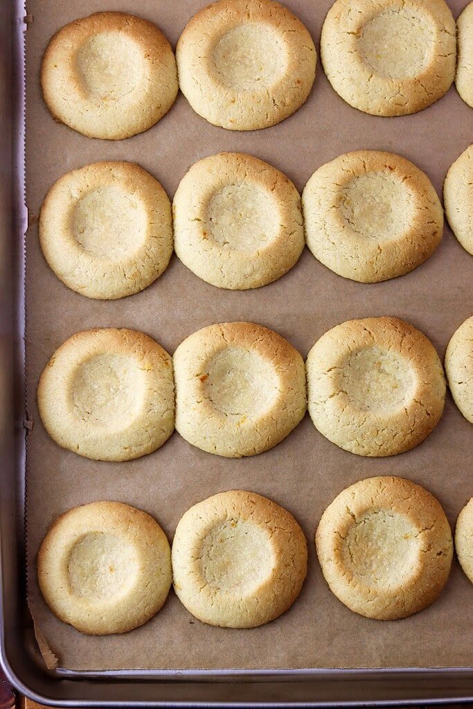 Baked cookies, just coming out of the oven.