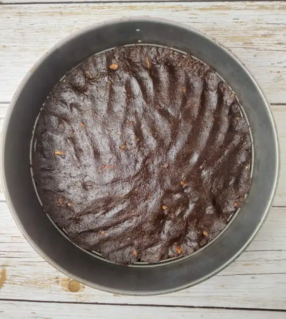 Blueberry chocolate cake crust 
