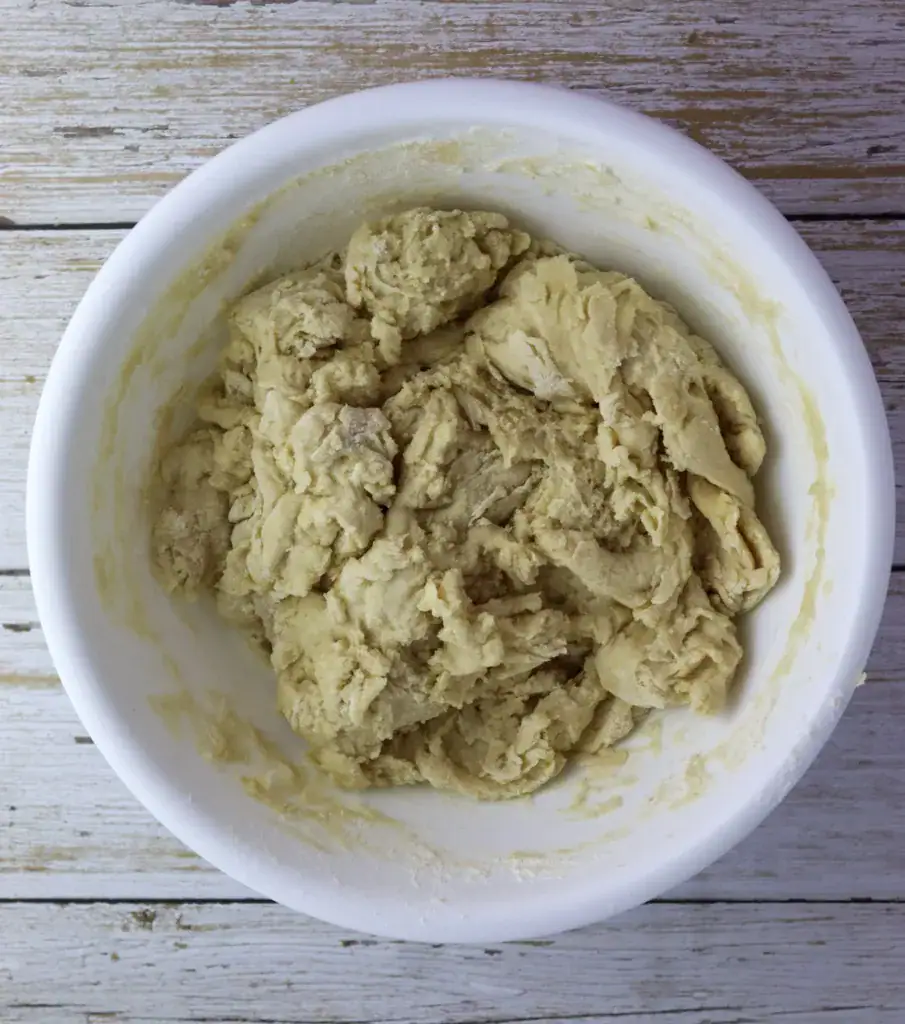 mixing cheese rolls dough