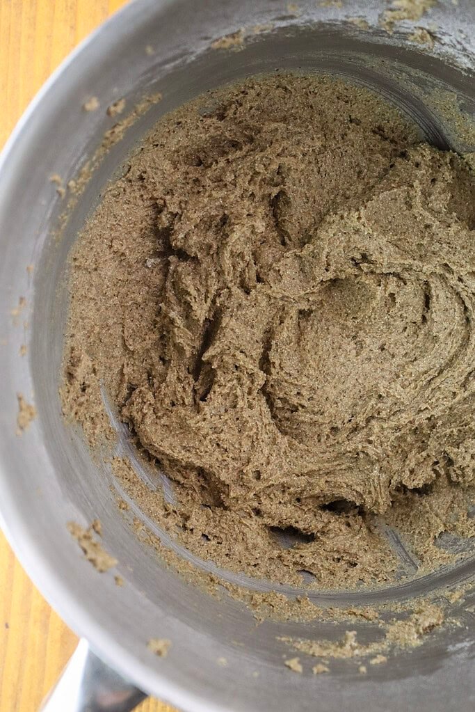 The biscotti batter with flour before adding fruits and nuts.